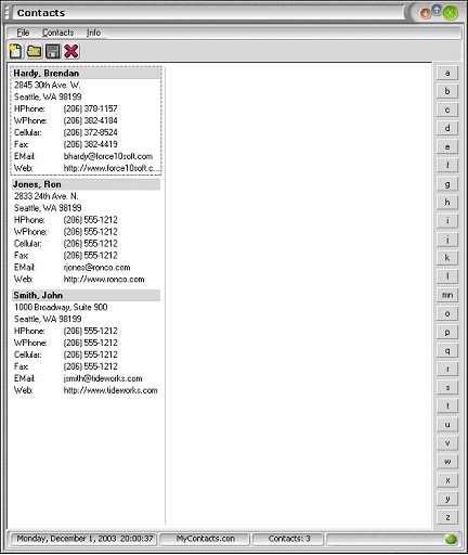 WinContact Screenshot